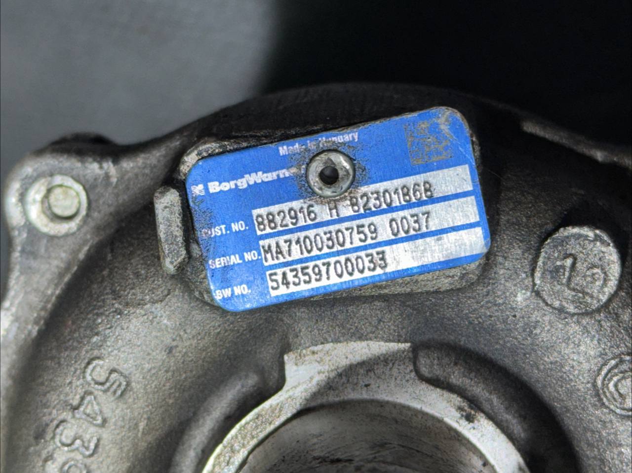 (11195) Турбина Renault Kangoo 2004 1,5 DCi 54359700033 - фото2